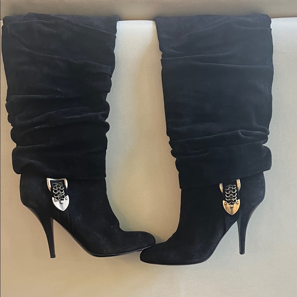 Dior Elegant Black Knee-High Boots 38.5